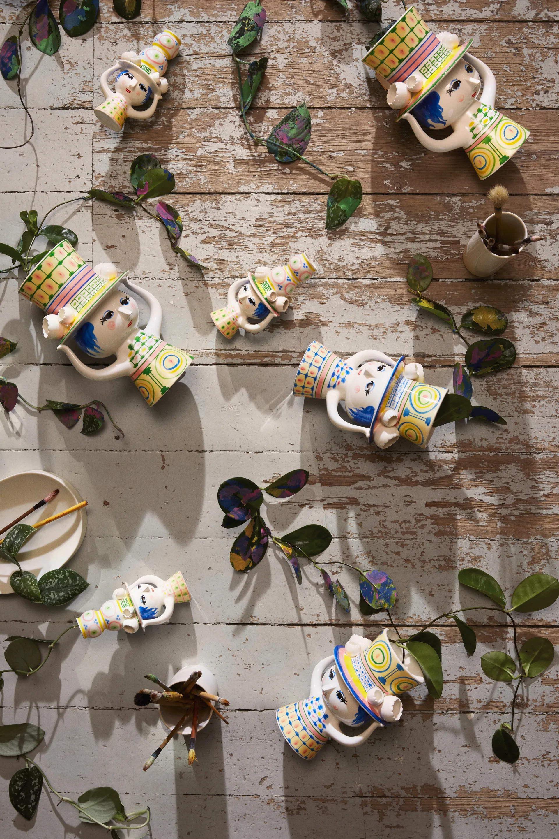 Jarrón Lady with hat H24,5 cm, Verde Bjørn Wiinblad