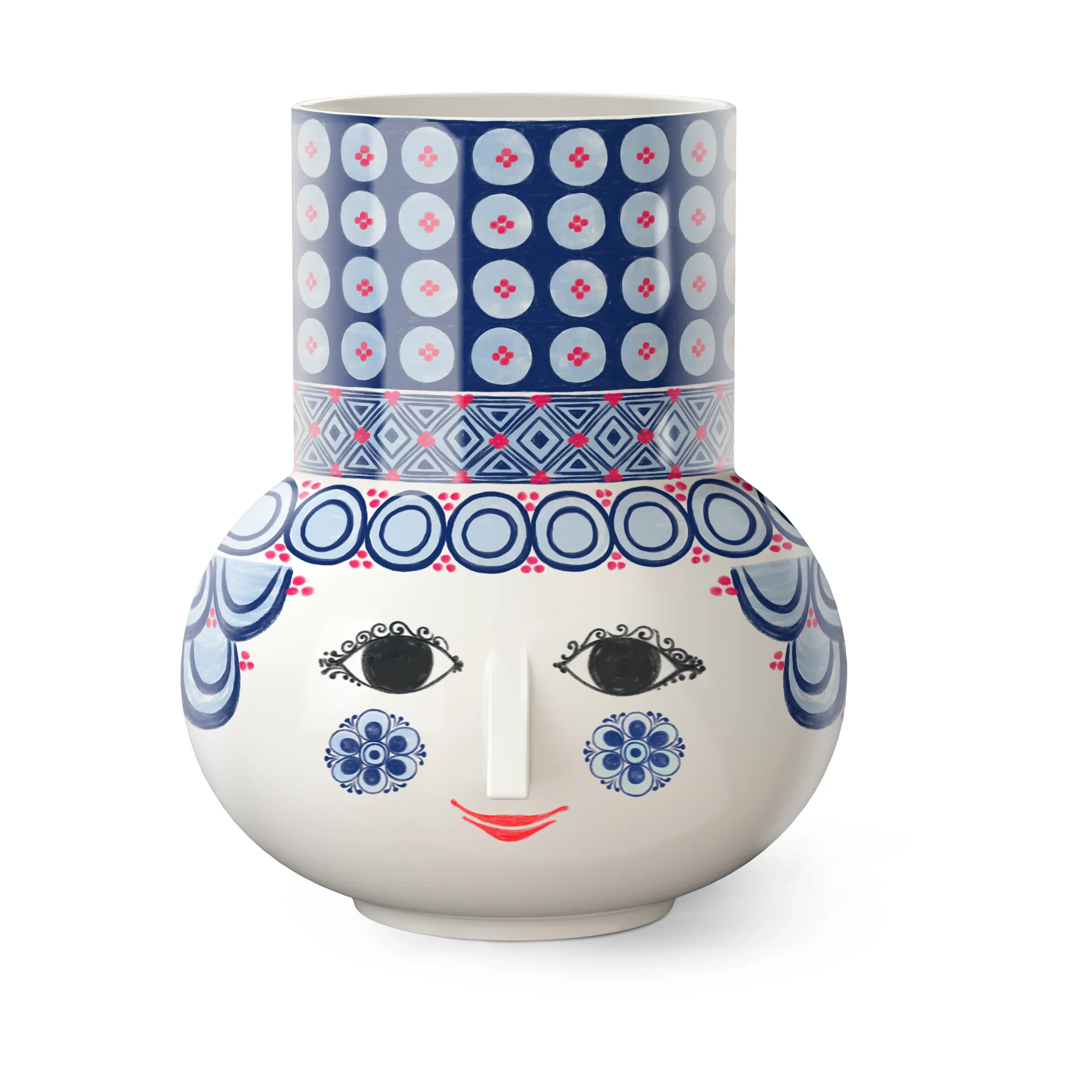 Jarrón Olga 20 cm, Azul Bjørn Wiinblad