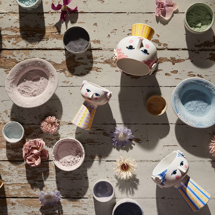 Maceta con pie Eva Ø 15,5 cm, Rosa Bjørn Wiinblad