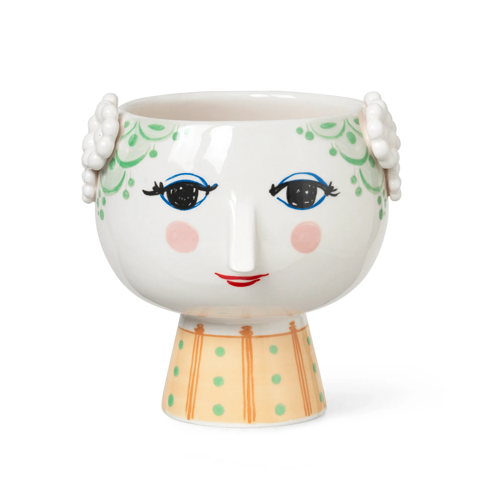 Maceta con pie Eva Ø 15,5 cm, verde Bjørn Wiinblad