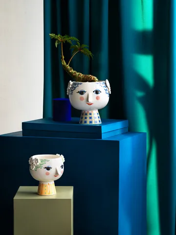 Maceta con pie Eva Ø 15,5 cm - verde - Bjørn Wiinblad