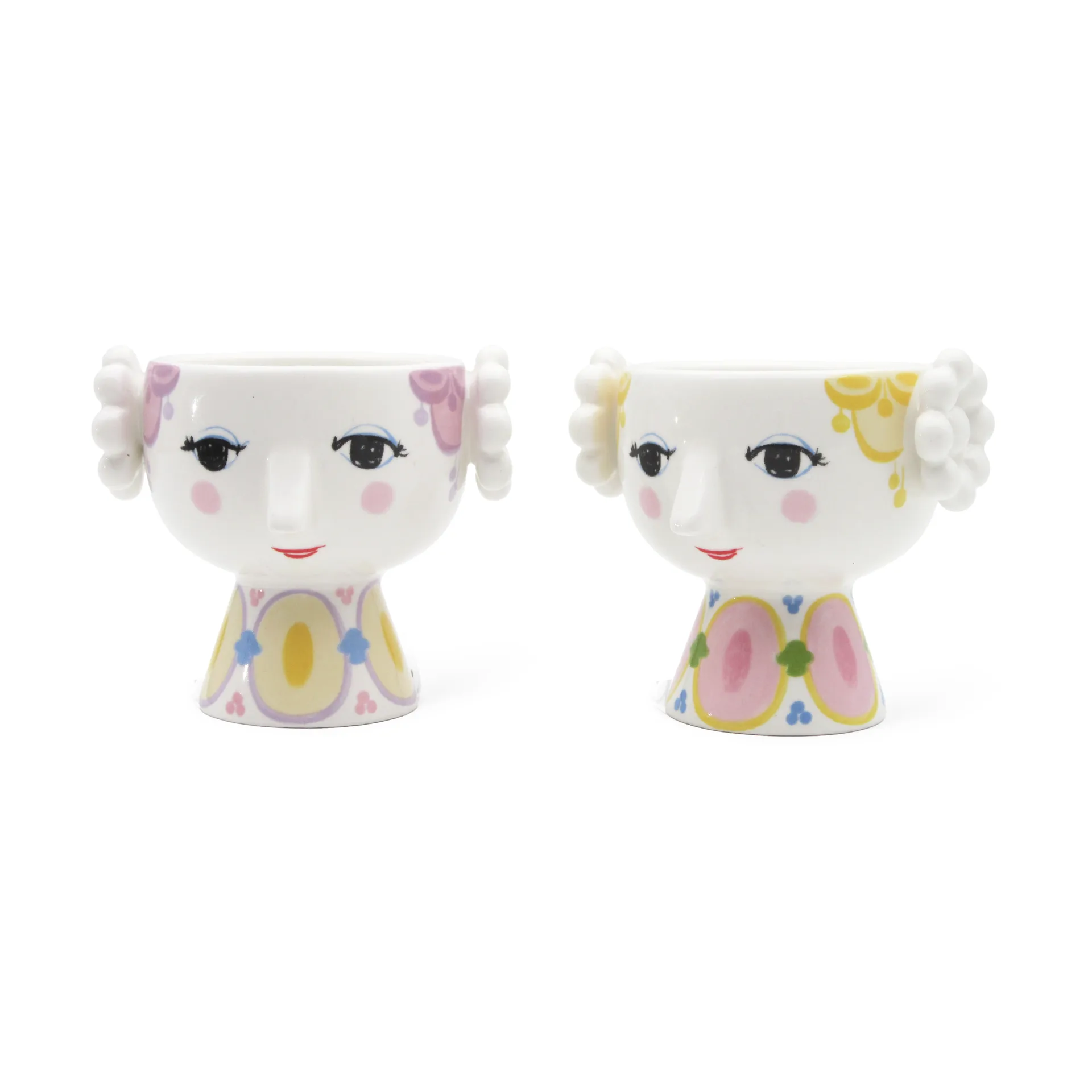 Set de 2 portavelas Eva Ø6,5 cm, Amarillo-lavanda Bjørn Wiinblad