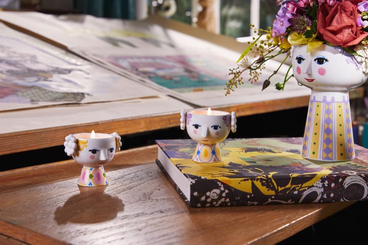 Set de 2 portavelas Eva Ø6,5 cm, Amarillo-lavanda Bjørn Wiinblad