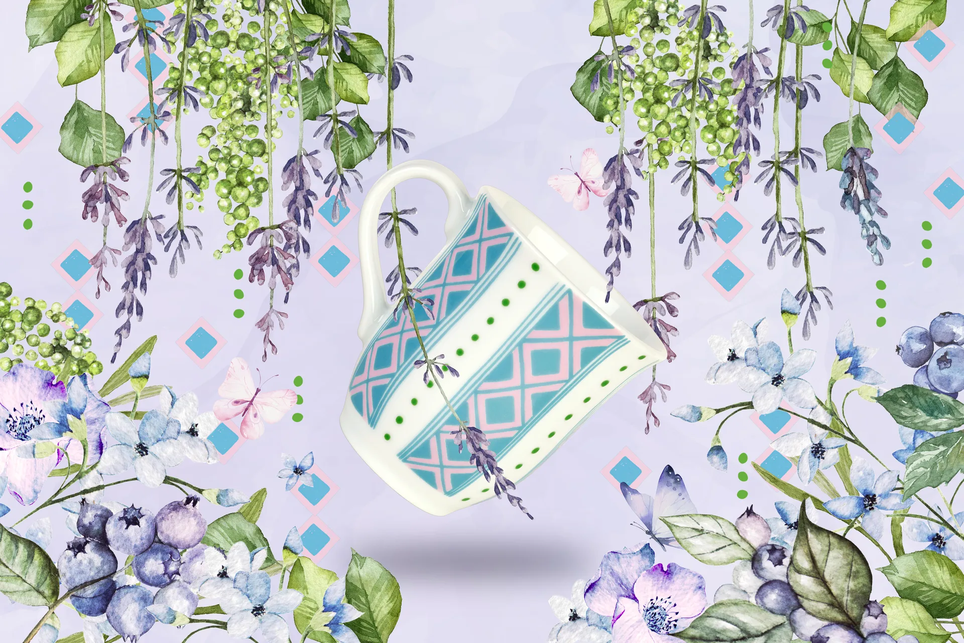 Taza Eva 35 cl, azul claro Bjørn Wiinblad