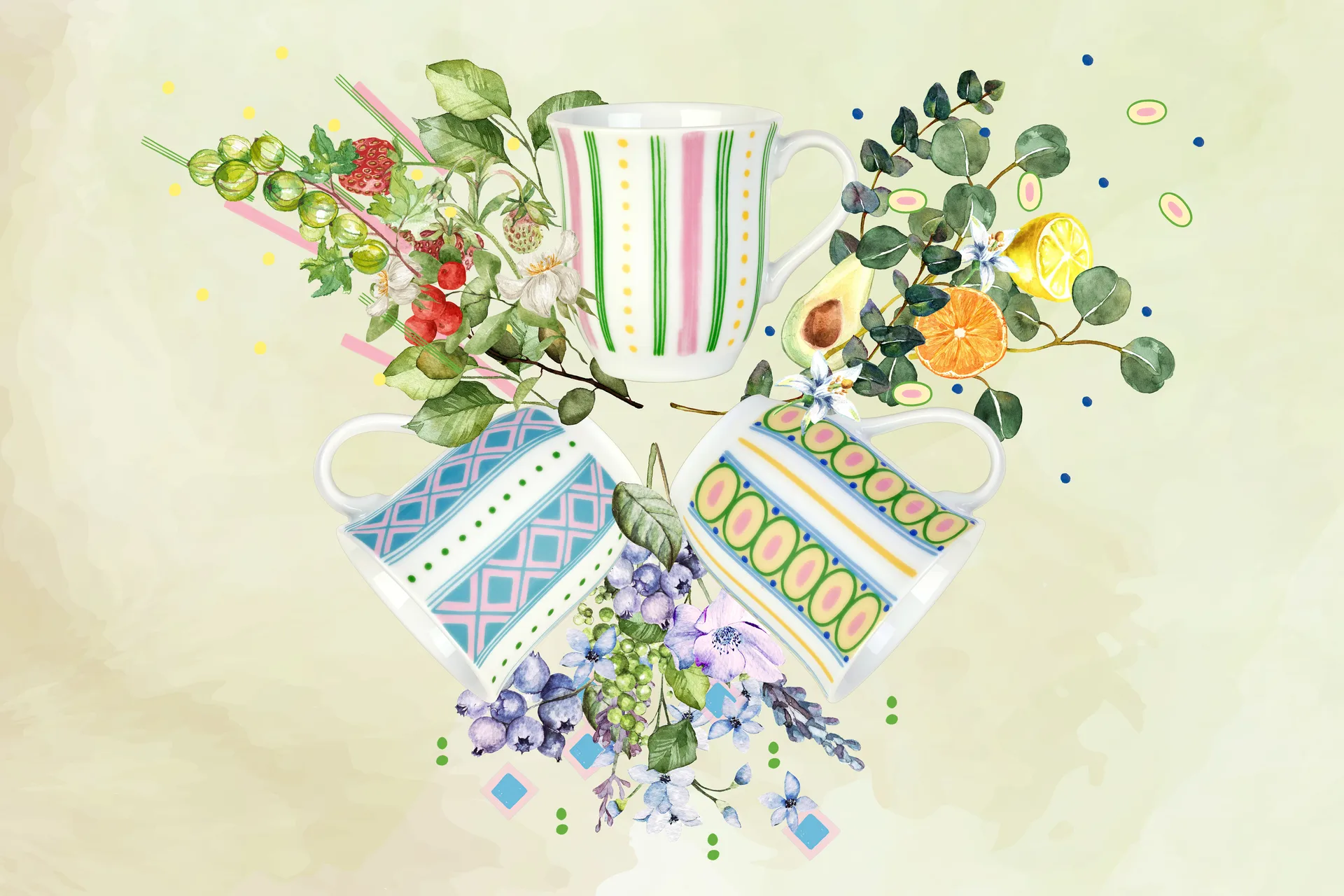 Taza Eva 35 cl, azul claro Bjørn Wiinblad