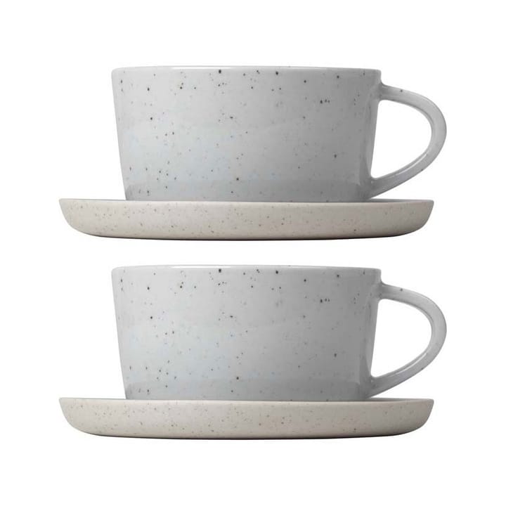 2 Tazas de café y platillo Sablo - Cloud - Blomus