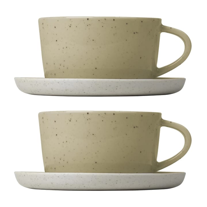 2 Tazas de café y platillo Sablo - Savannah - Blomus