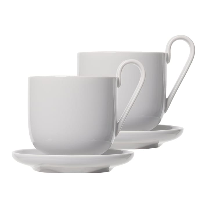 2 Tazas de café y platillos Ro - Nimbus cloud - Blomus