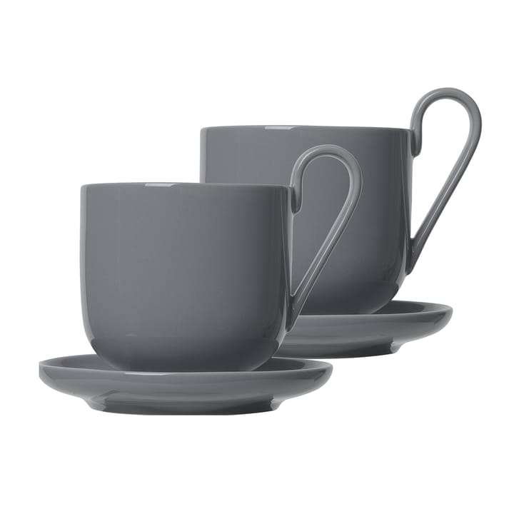 2 Tazas de café y platillos Ro - Sharkskin - Blomus