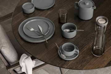 2 Tazas de té con plato Pilar - Pewter - blomus