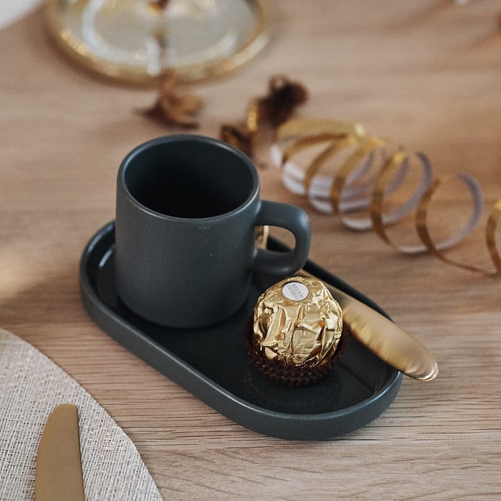 2 Tazas espresso y platillos Pilar, Agave green blomus