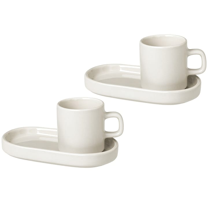 2 Tazas espresso y platillos Pilar - Moonbeam - Blomus