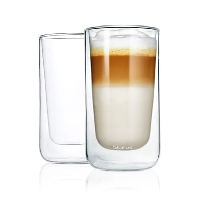 2 Vasos de latte macchiato Nero isolerande - transparente - Blomus
