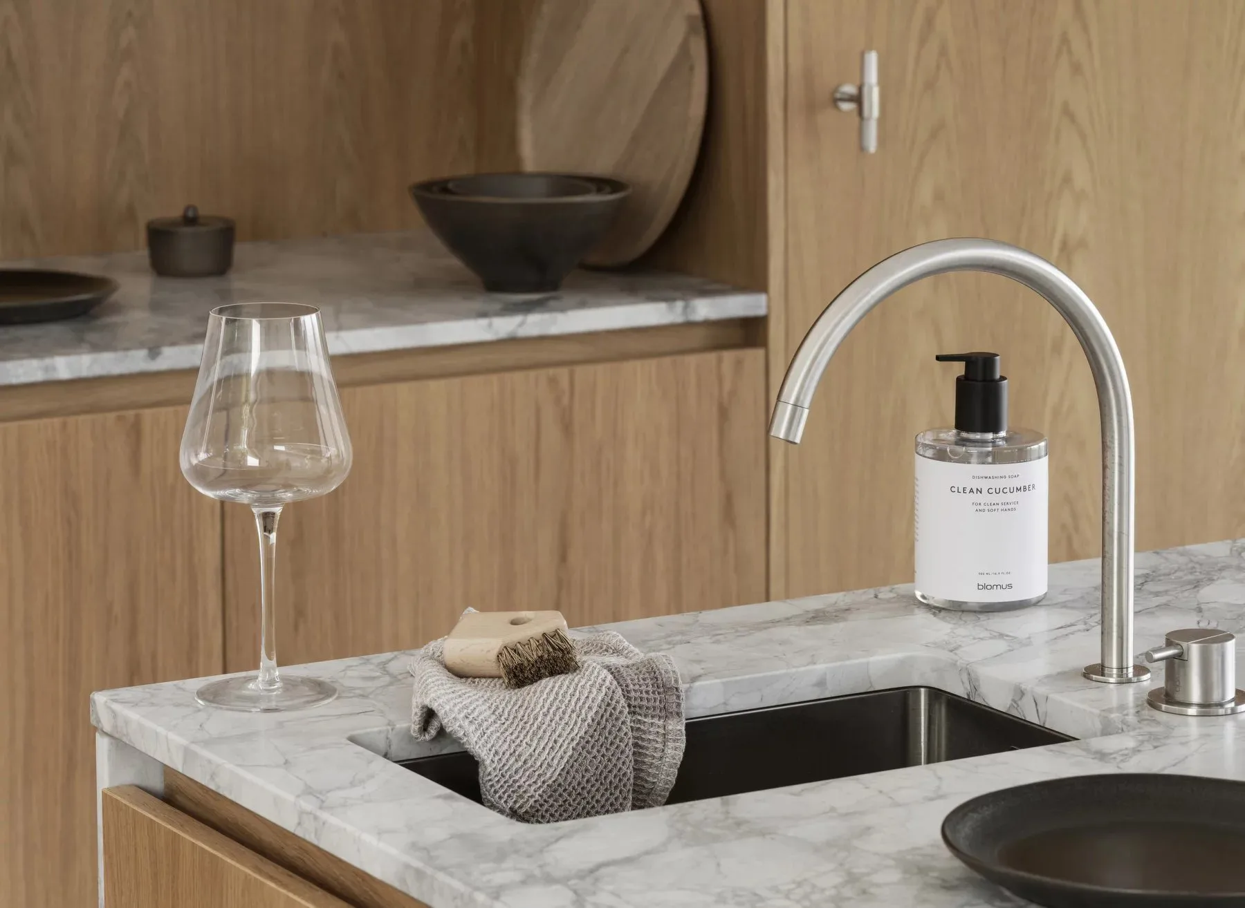 Cepillo de cocina Aves 4 piezas, Natur blomus