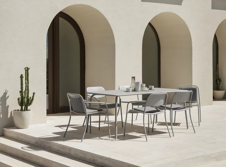 Cojín de asiento para silla YUA y silla con reposabrazos YUA, Melange grey blomus