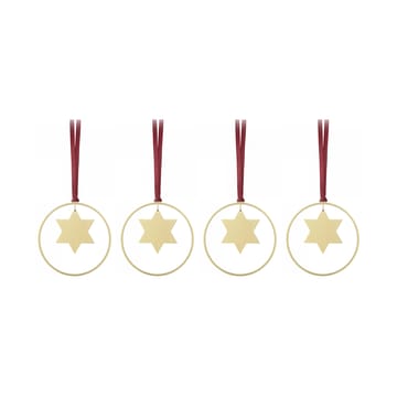 Colgante de navidad KITAI 8,5 cm 4 unidades - Stars - blomus