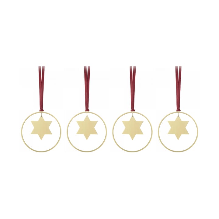 Colgante de navidad KITAI 8,5 cm 4 unidades, Stars blomus