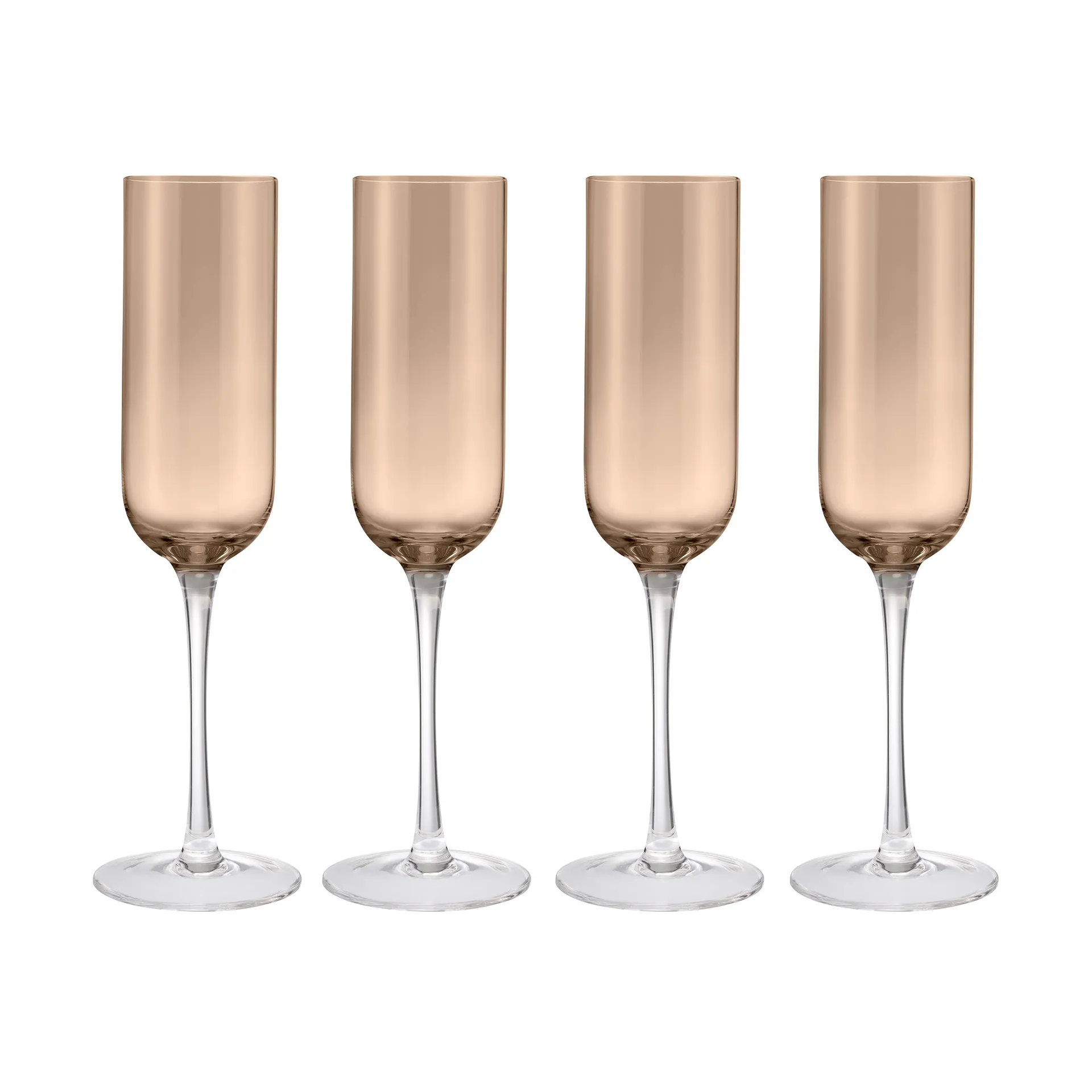 Copas de champagne Fuumi 22 cl 4-pack, Café-claro blomus