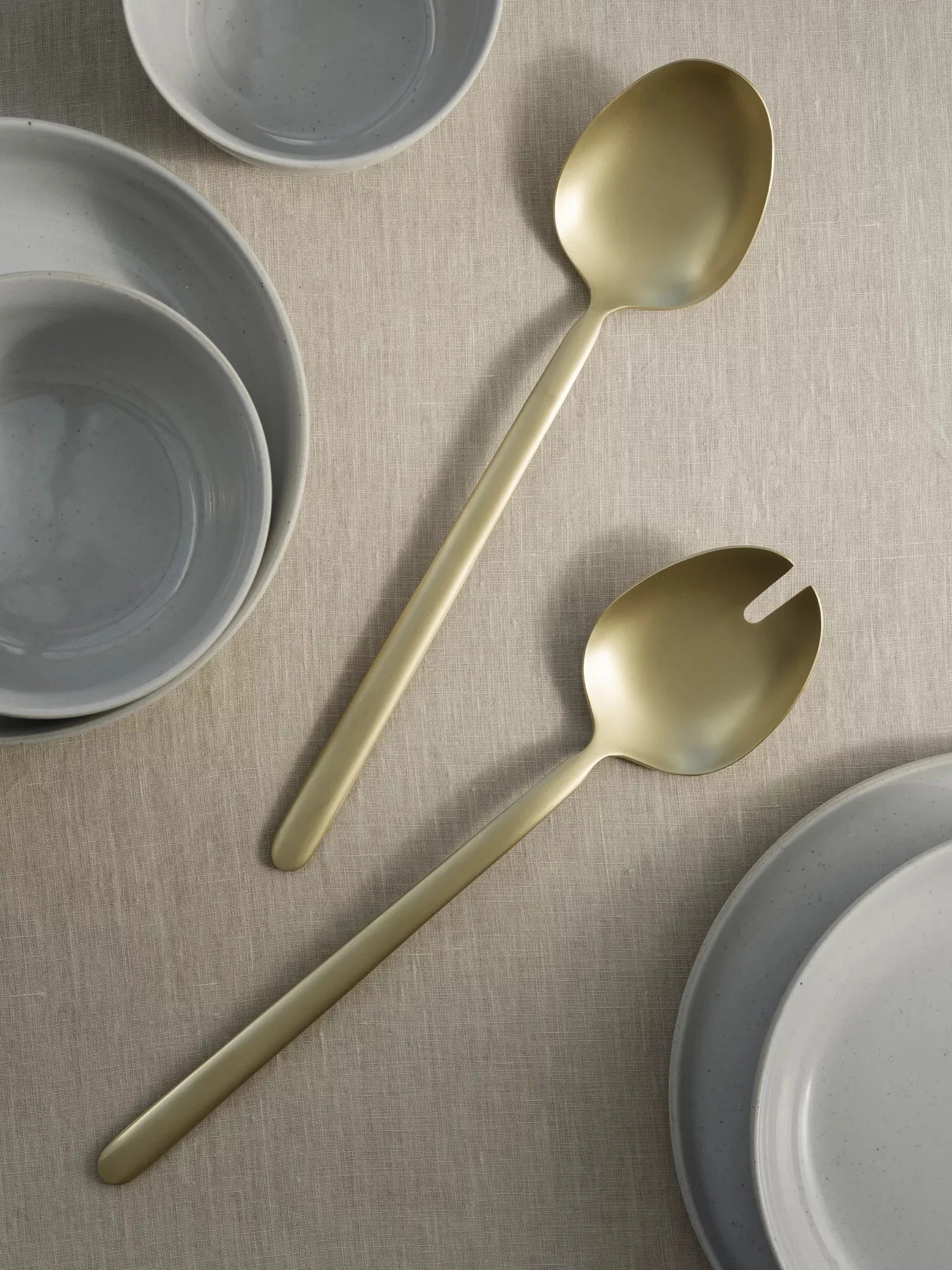 Cubiertos para ensalada STELLA champagne 2 cubiertos, 28 cm blomus