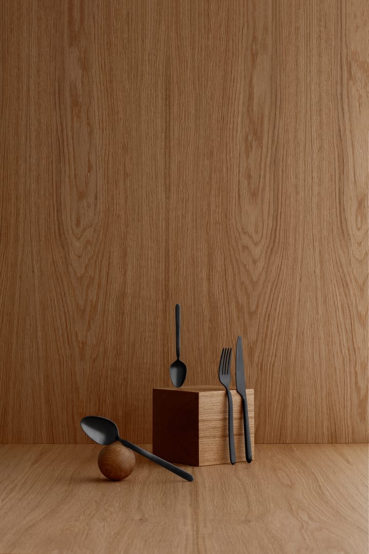 Cuchara de mesa Stella, negro blomus