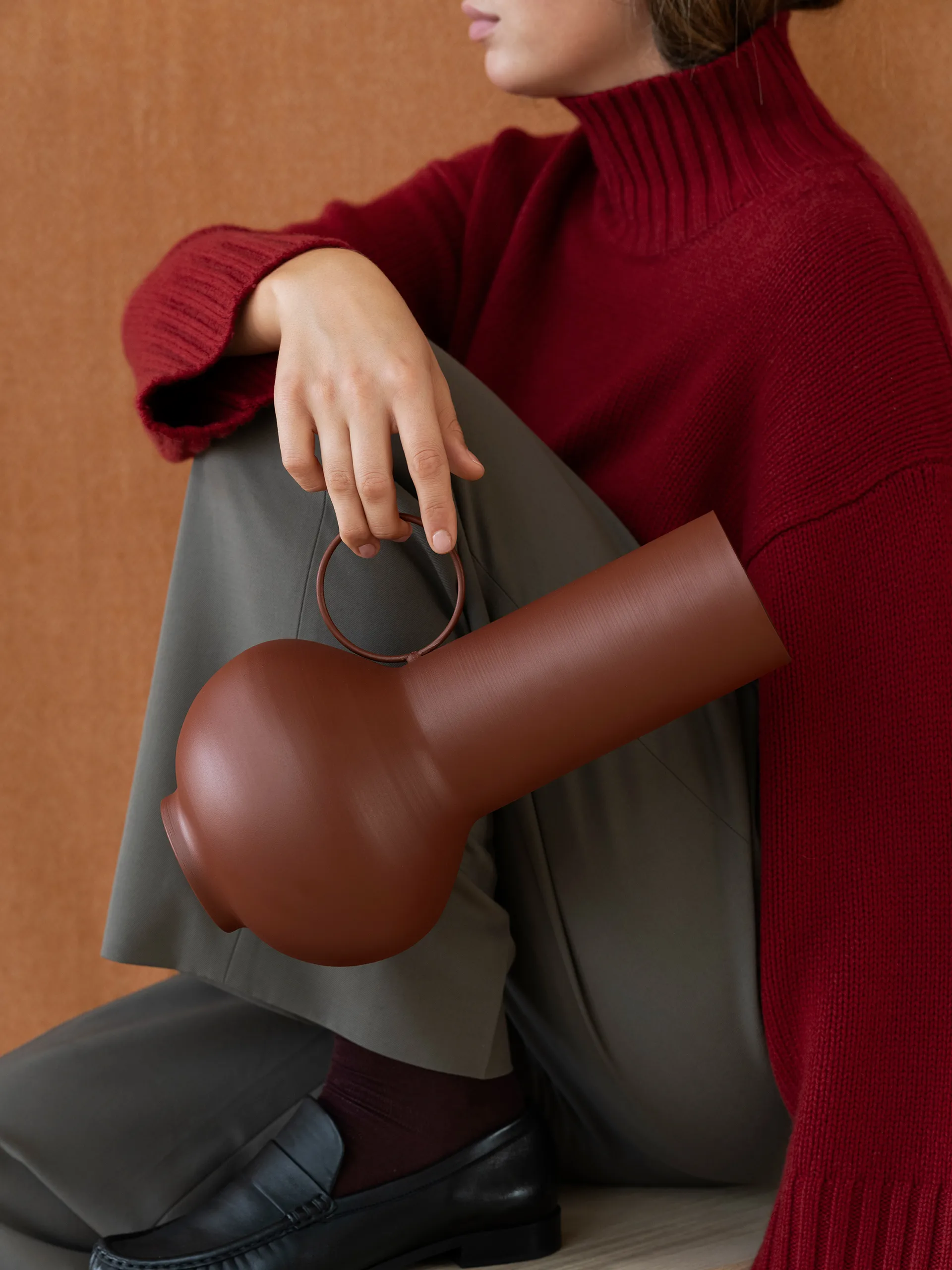 Jarrón Loha 33 cm, Brandy Brown blomus