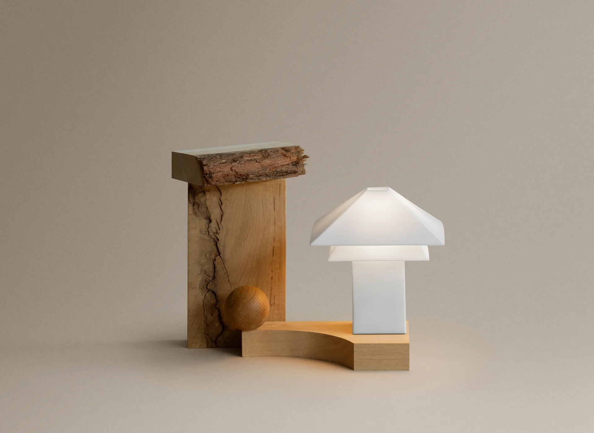 Lámpara de mesa portátil Sanaka, White blomus