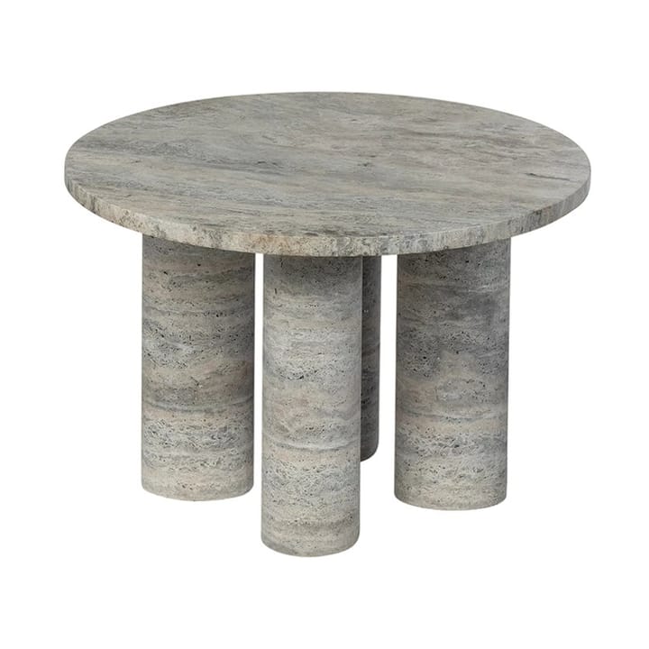Mesa auxiliar Volos S, Ø52 cm - Travertino Plata - Blomus