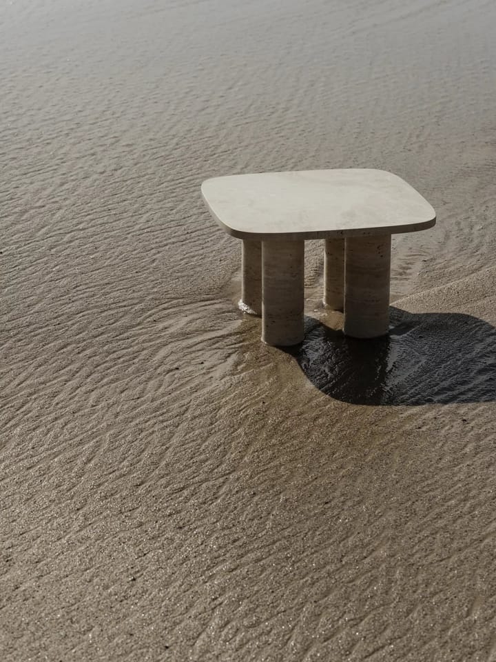 Mesa auxiliar Volos S, 52x52 cm, Travertino blomus