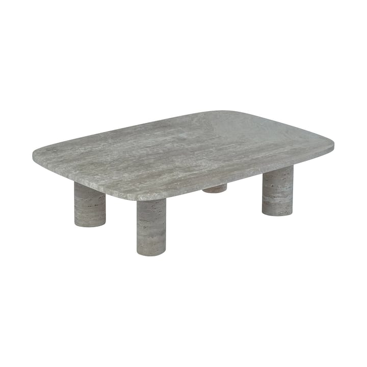 Mesa de centro Volos L, 100x70 cm - Travertino Plata - Blomus
