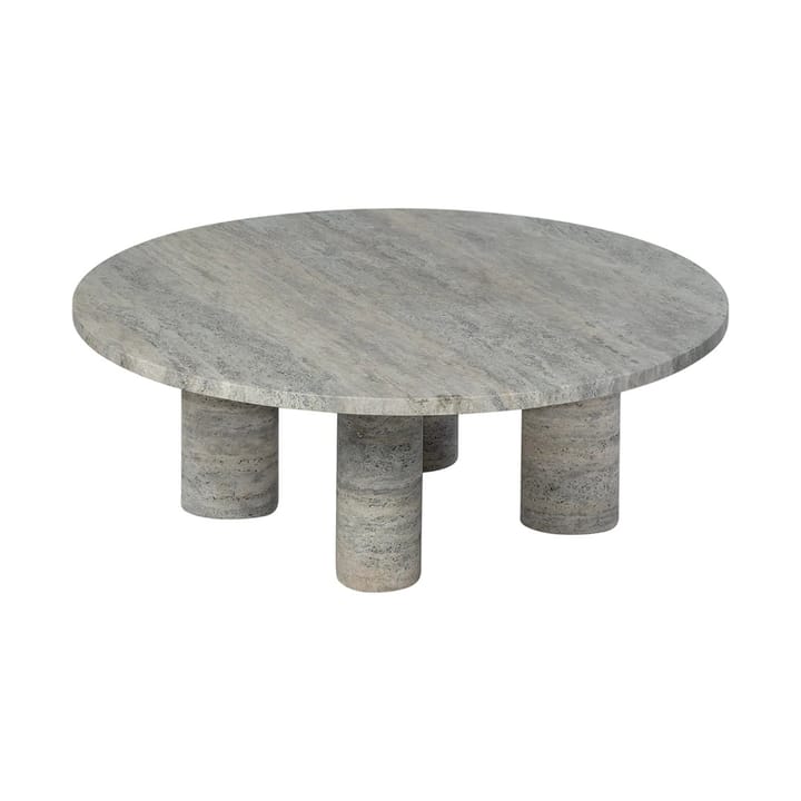 Mesa de centro Volos L, Ø75 cm - Travertino Plata - Blomus