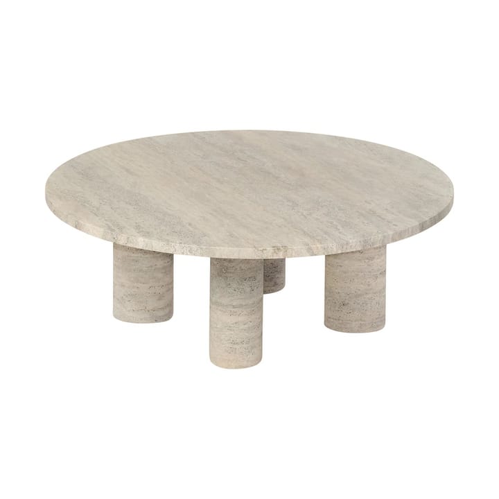 Mesa de centro Volos L, Ø75 cm - Travertino - Blomus