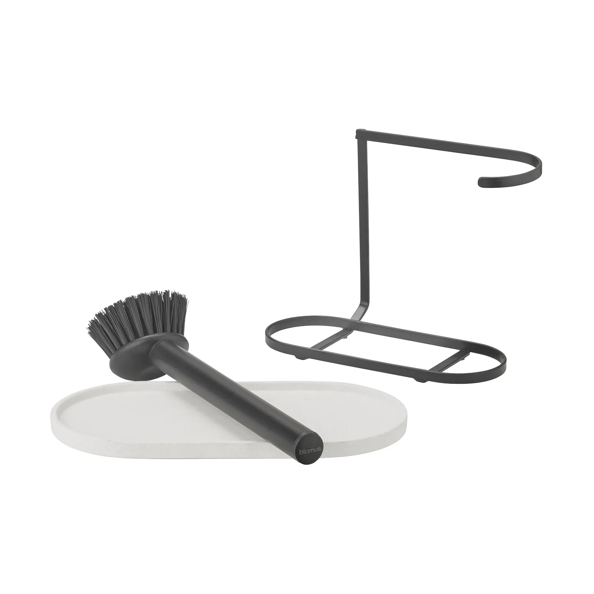 Portacepillos y jabonera Dhuva, Lily White blomus