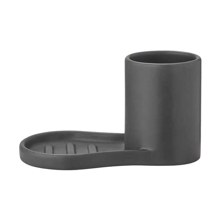 Portacepillos y jabonera Piro - Negro - Blomus