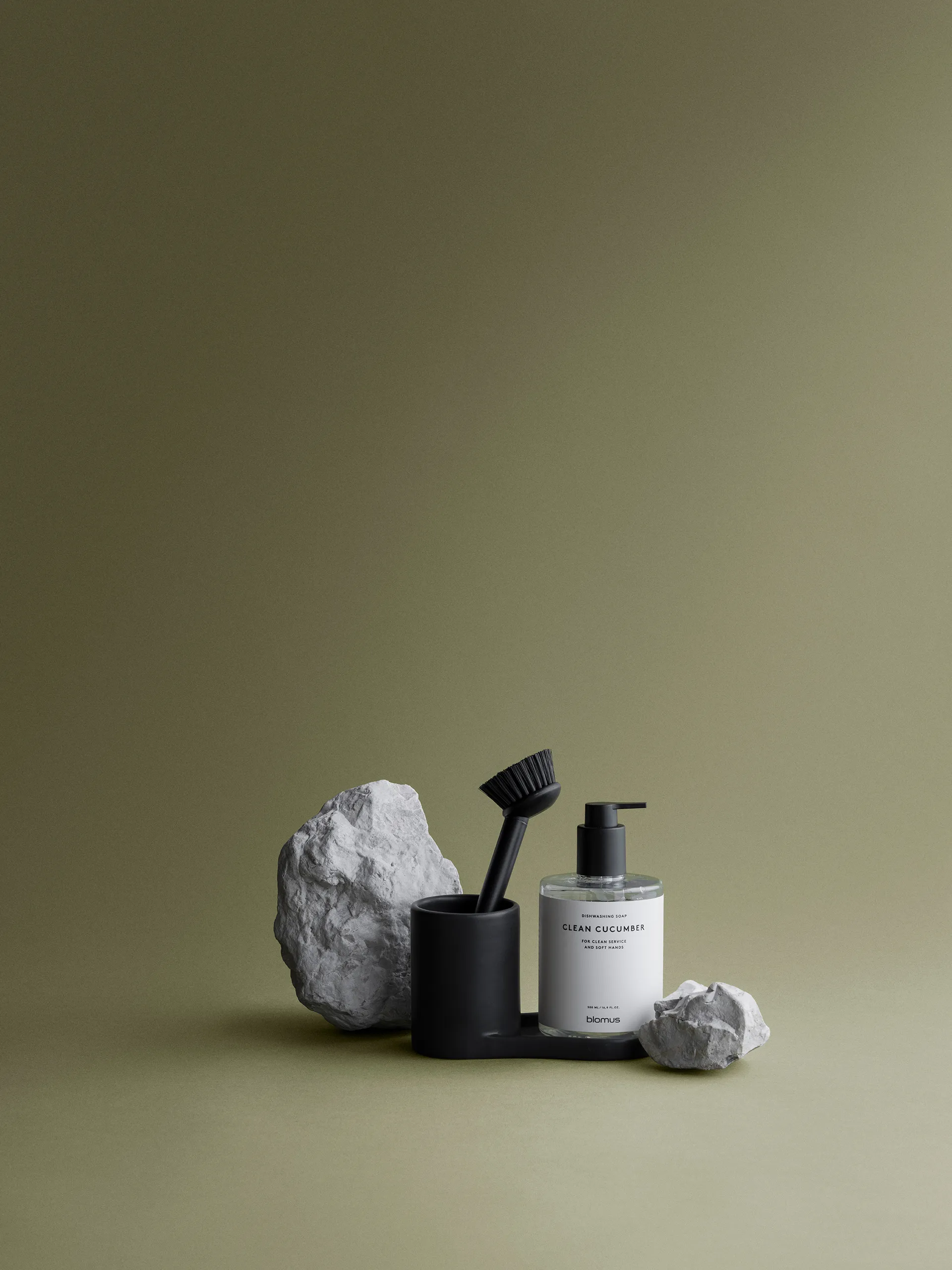 Portacepillos y jabonera Piro, Negro blomus