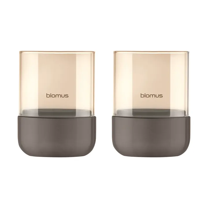 Portavelas Calma Ø7 cm, set de 2 - Burned Metal-metallic finish - Blomus