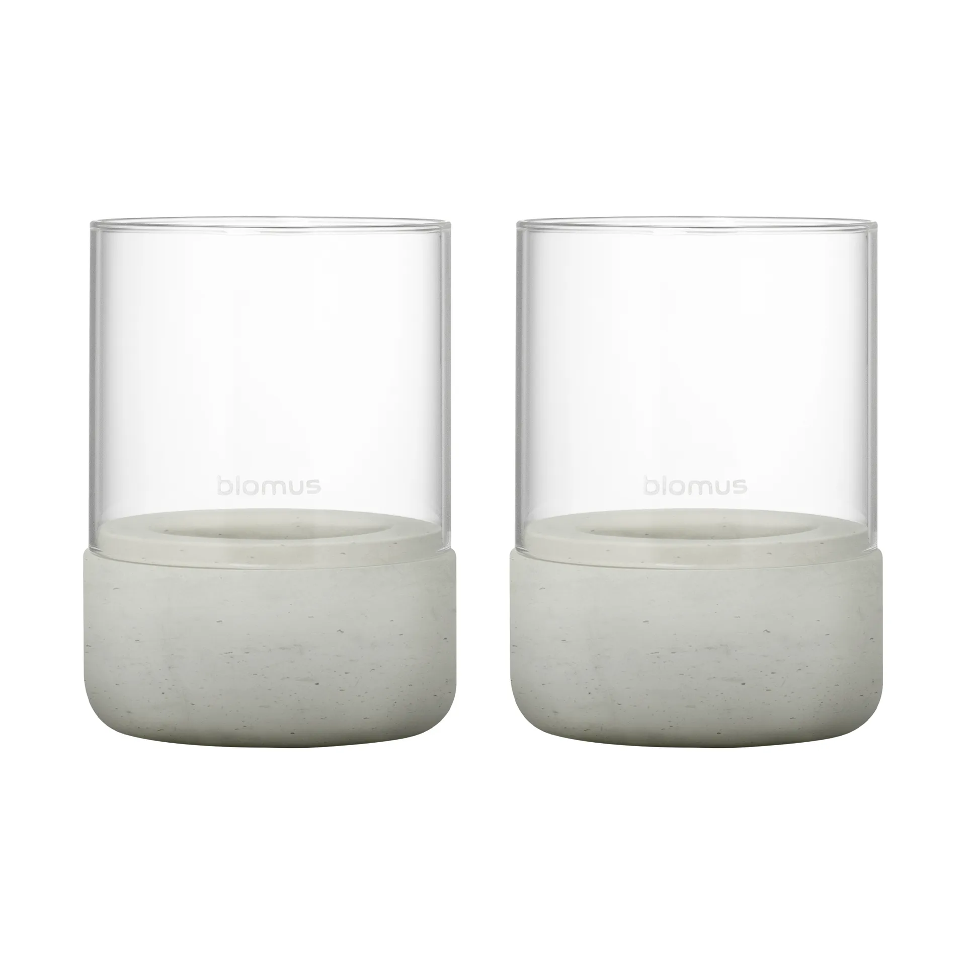 Portavelas Calma Ø7 cm, set de 2, Light grey blomus