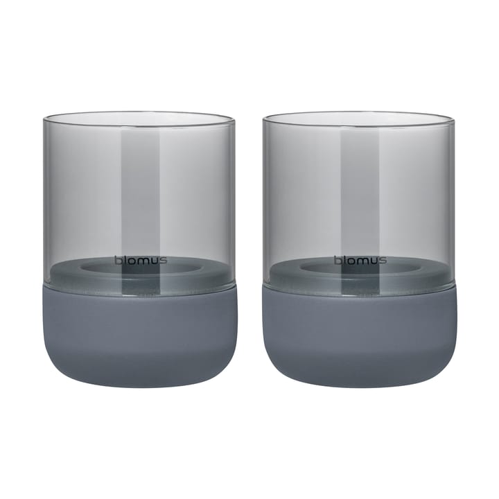 Portavelas Calma Ø7 cm, set de 2 - Steel grey-smoke - Blomus