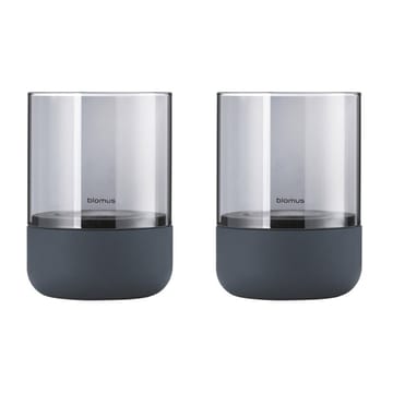 Portavelas Calma Ø7 cm, set de 2 - Steel grey-smoke - Blomus