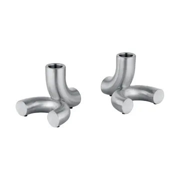 Portavelas Doodle, 2-pack - Acero inoxidable mate - blomus