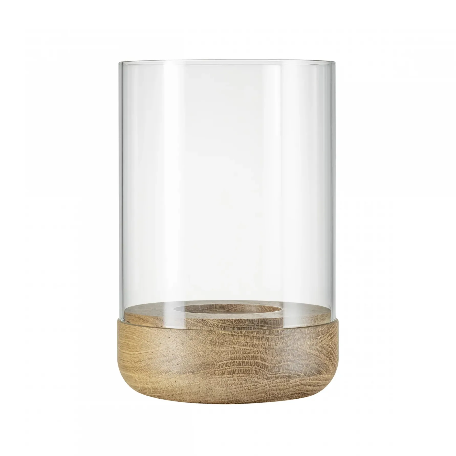 Portavelas Lanto lanterna L Ø15 cm, Transparent-oak blomus