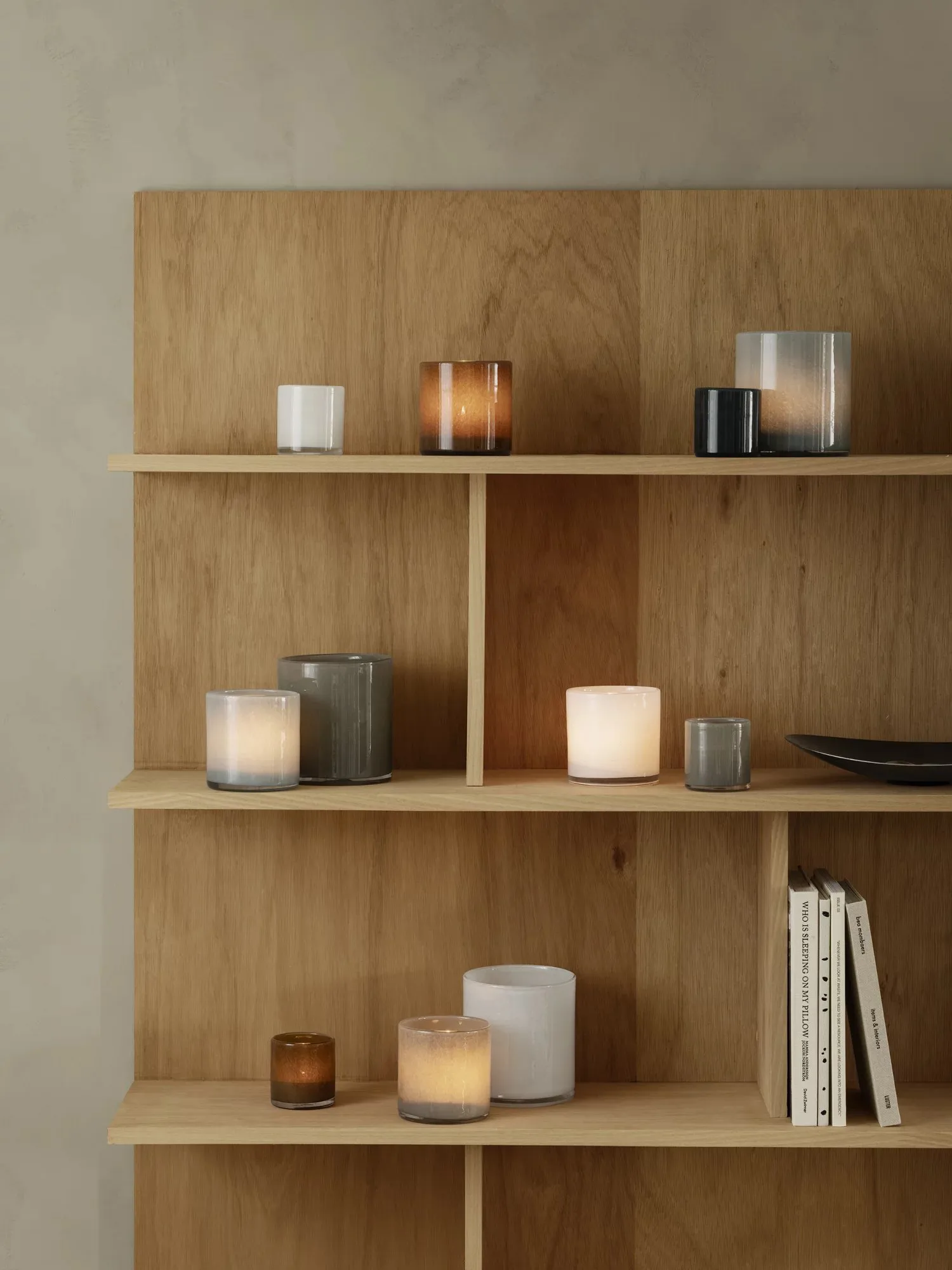 Portavelas SAGA M Ø12 cm, Tan blomus