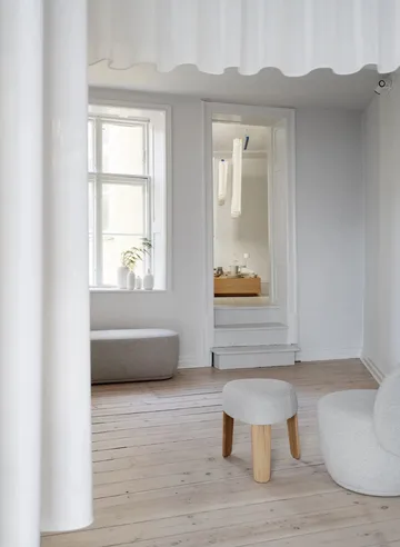 Puf Kuon Ø48x45 cm - Boucla beige - blomus