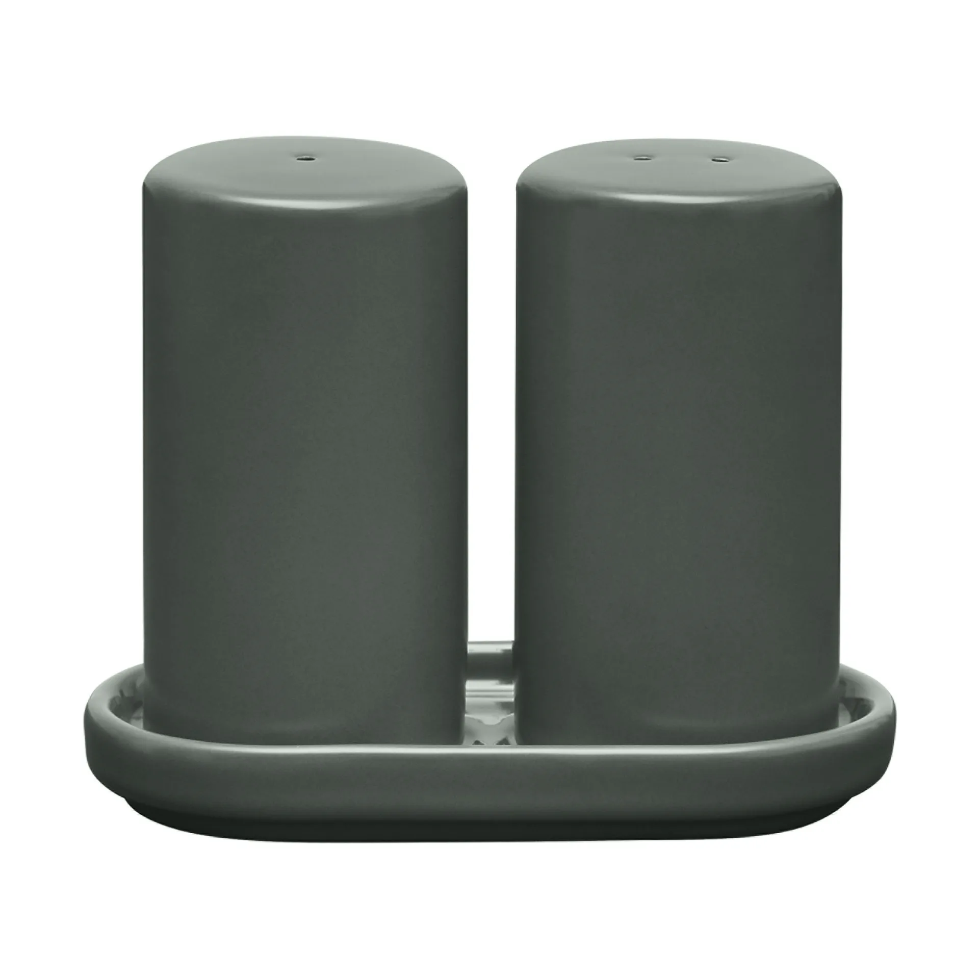 Salero y pimentero Pilar, 2 piezas, Agave Green, Ø4,5 x 11,5 cm blomus