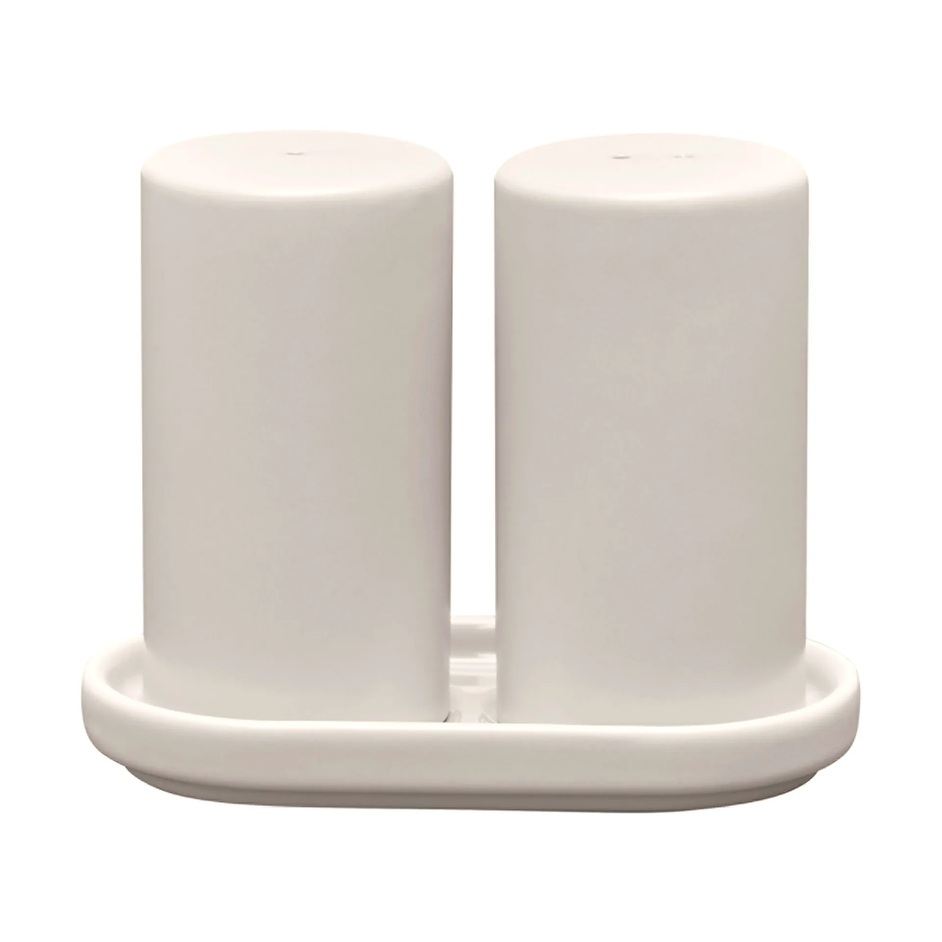 Salero y pimentero Pilar, 2 piezas, Moonbeam, Ø4,5 × 11,5 cm blomus