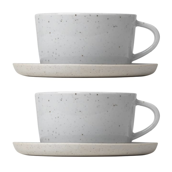 Set de 2 taza de té y platillo Sablo 25 cl - Cloud - blomus