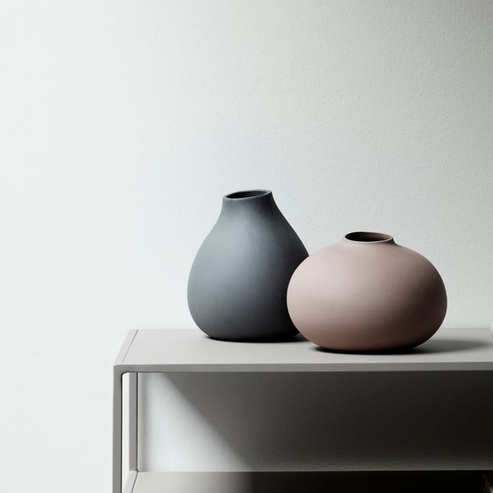 Set de 3 jarrones Nona, Pewter-micro chip-bark blomus