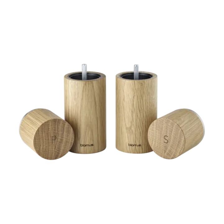 Set de molinillos de sal y pimienta Pepe 15 cm, Roble blomus