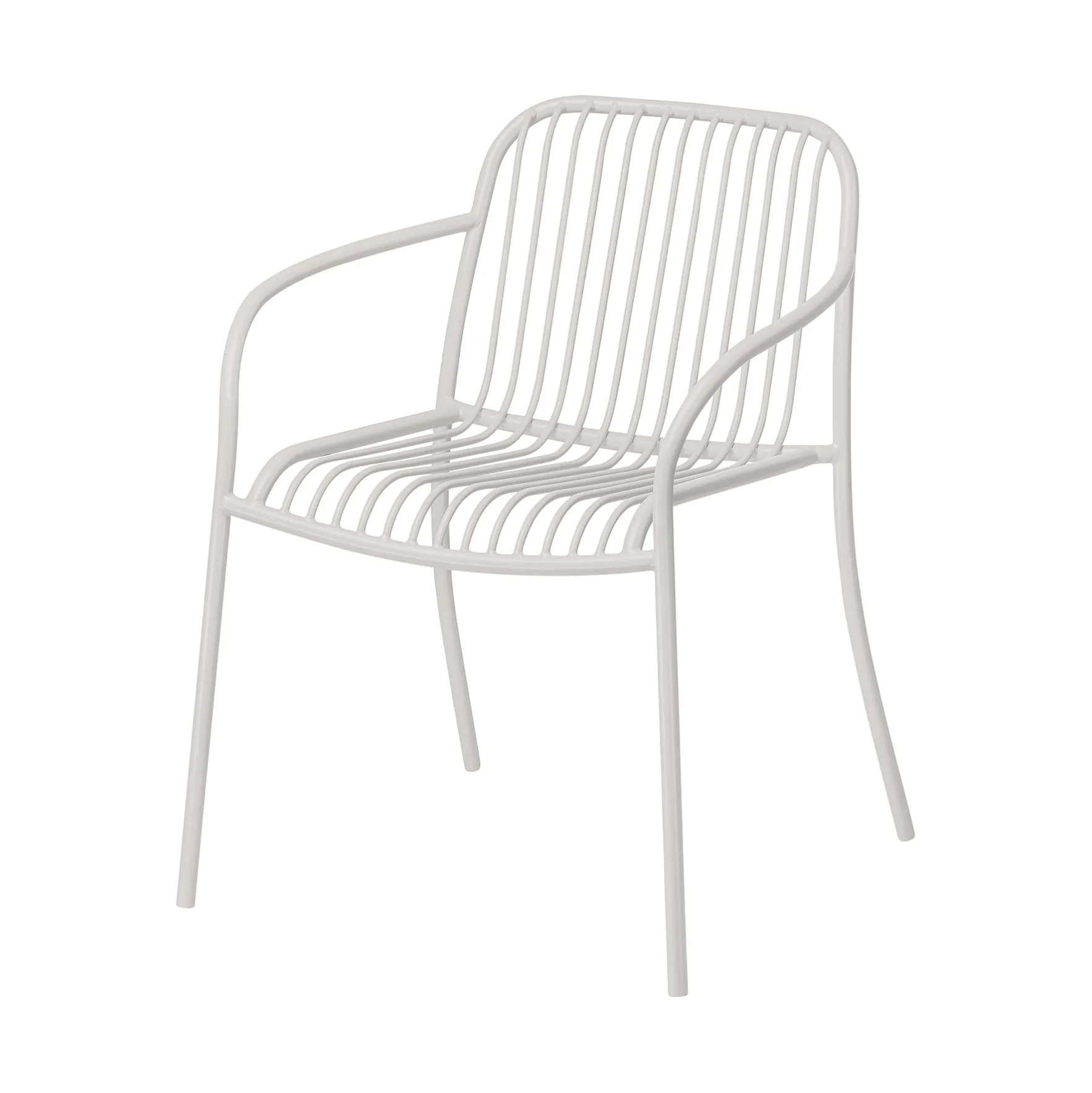 Silla con reposabrazos YUA WIRE armchair, Silk grey blomus