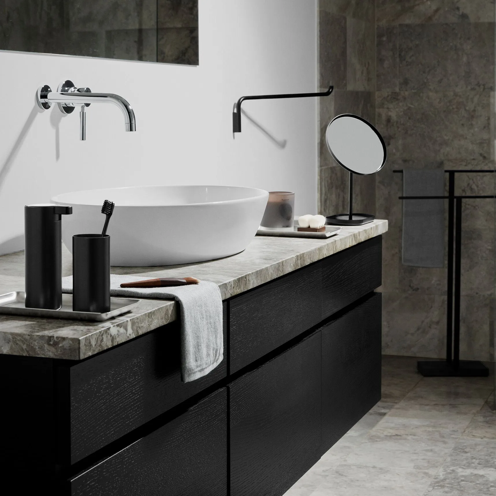 Toallero Modo, negro blomus