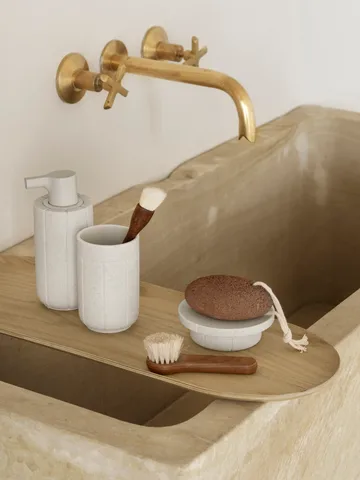 Vaso para cepillos de dientes Kua - Moonbeam, Ø7 × 11 cm - blomus